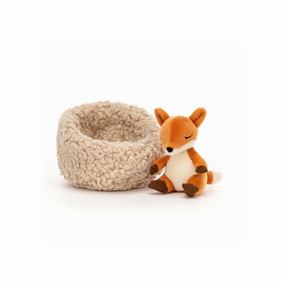 Jellycat Hibernating Fox New Zealand | TZIXW5472